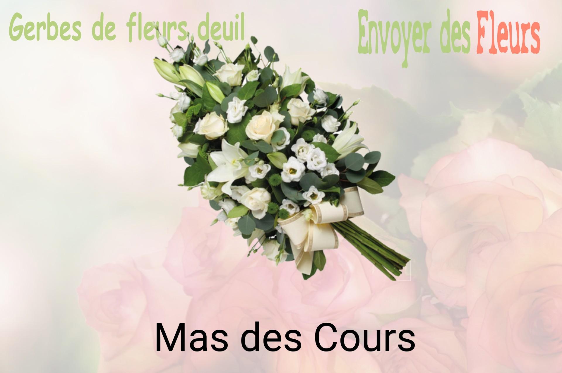 Gerbe de fleurs de deuil livrée à Mas-des-Cours